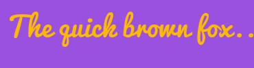 Image with Font Color FCB900 and Background Color 9B51E0